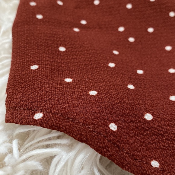 E & M Polka Dot Scalloped Cami 💗 Rust & White - Picture 10 of 12